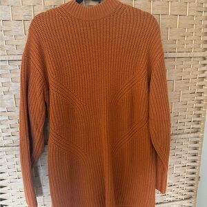 ARITZIA Rust Crew Neck Knit Sweater